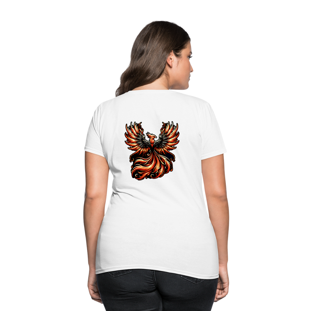 Women's Phoenix Graphic T-Shirt with Logo - white