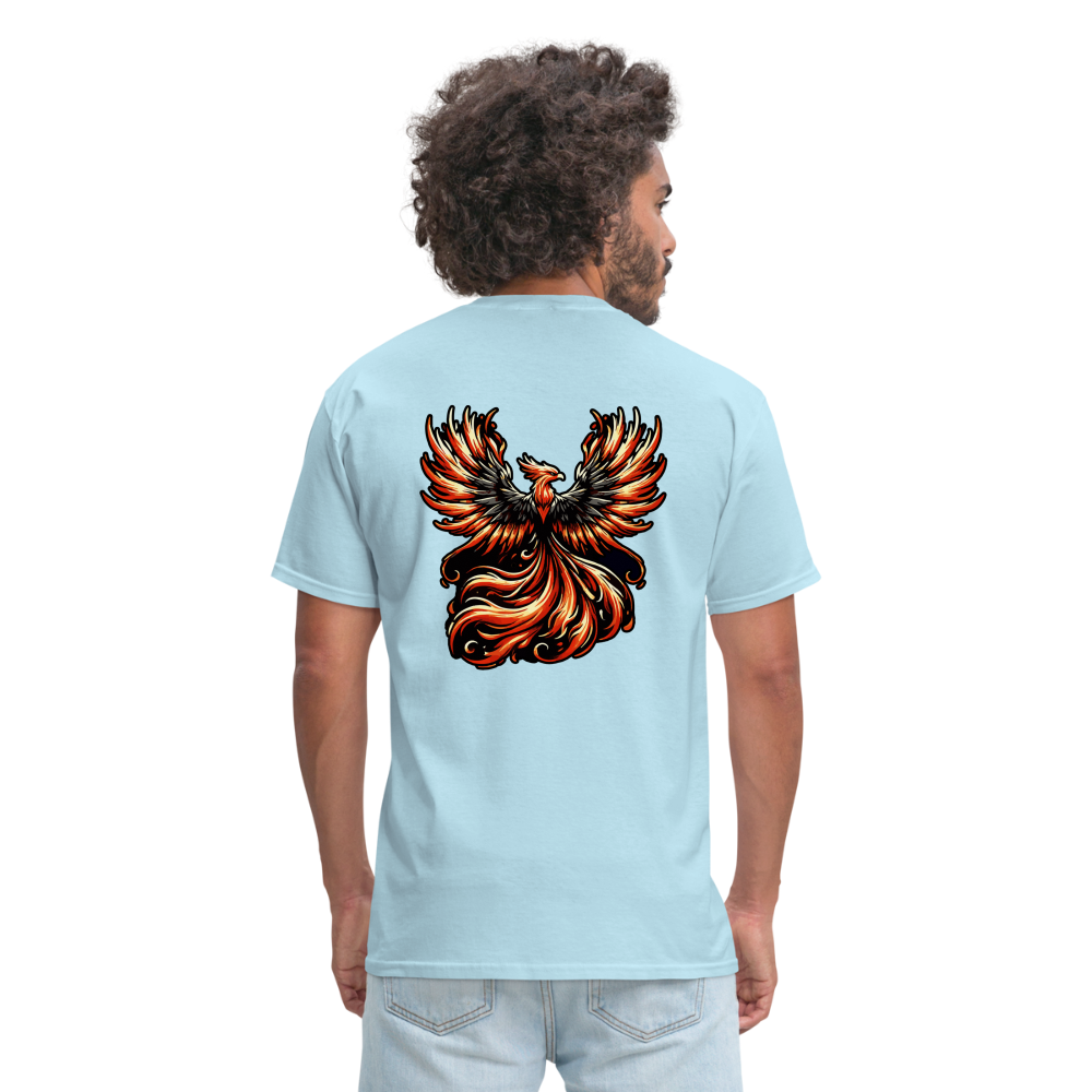 Phoenix Graphic Unisex Classic T-Shirt with Logo - powder blue