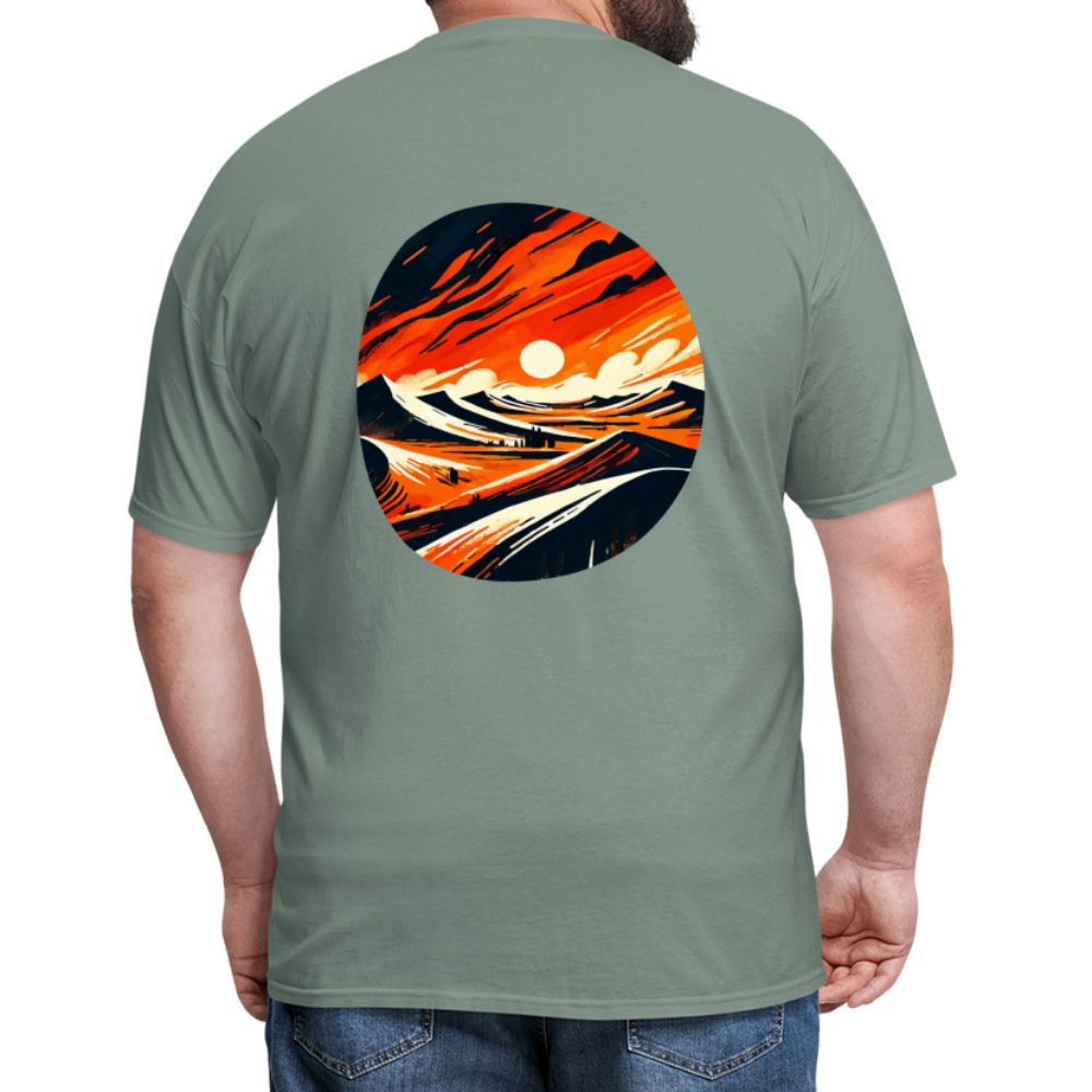 Desert Dunes Unisex Classic T-Shirt with Logo - sage