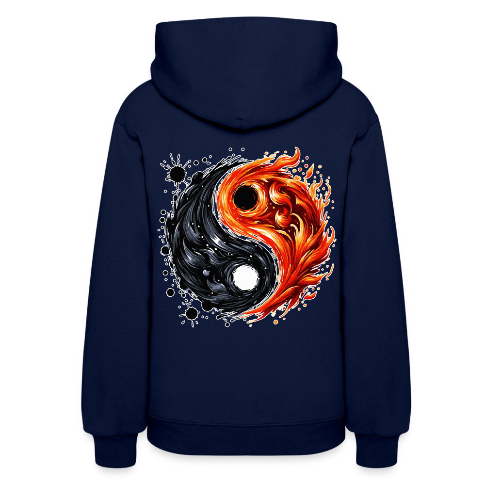 Women's Official Ink and Ember  Yin and Yang Hoodie with Logo - navy