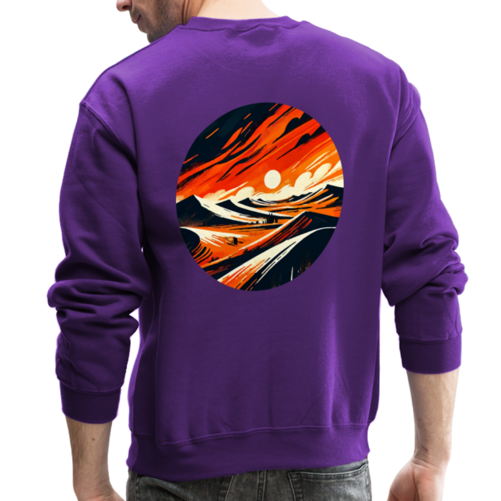 Desert Dunes Crewneck Sweatshirt with Logo - purple