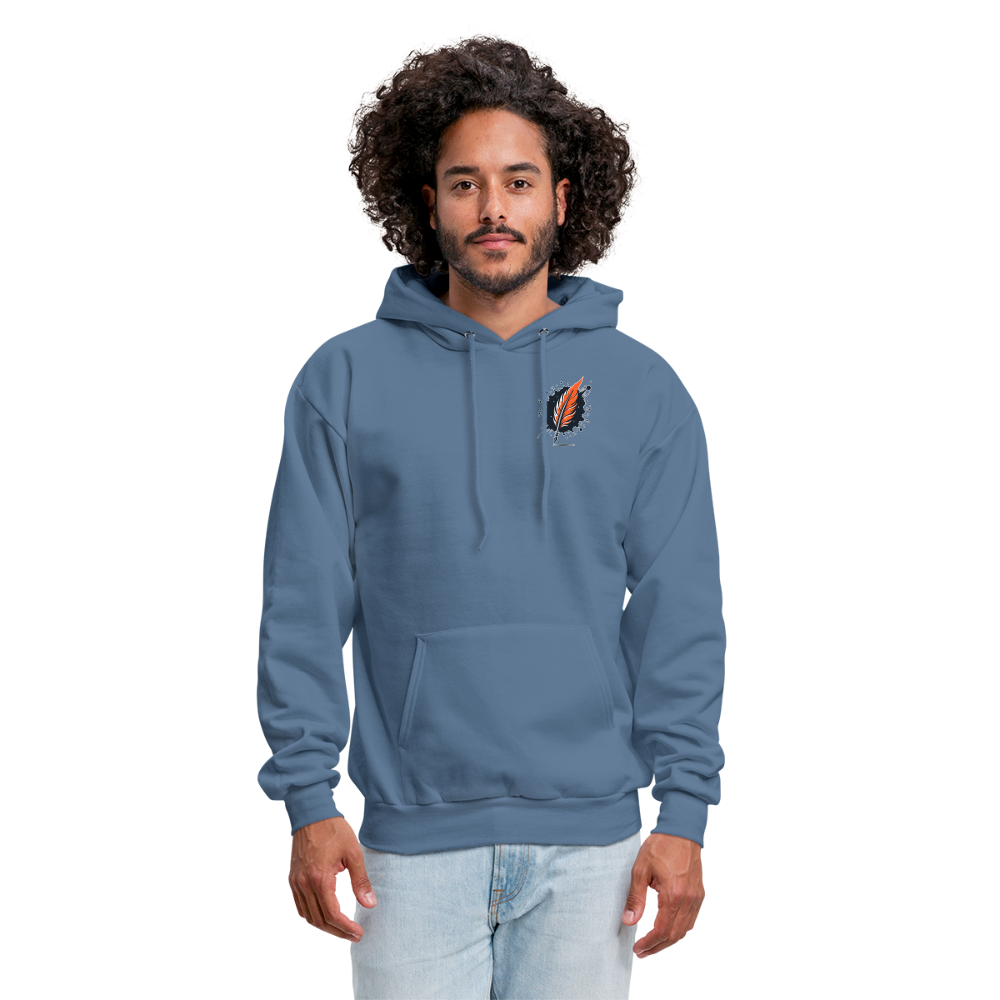 Men's Phoenix Graphic Hoodie with Logo - denim blue