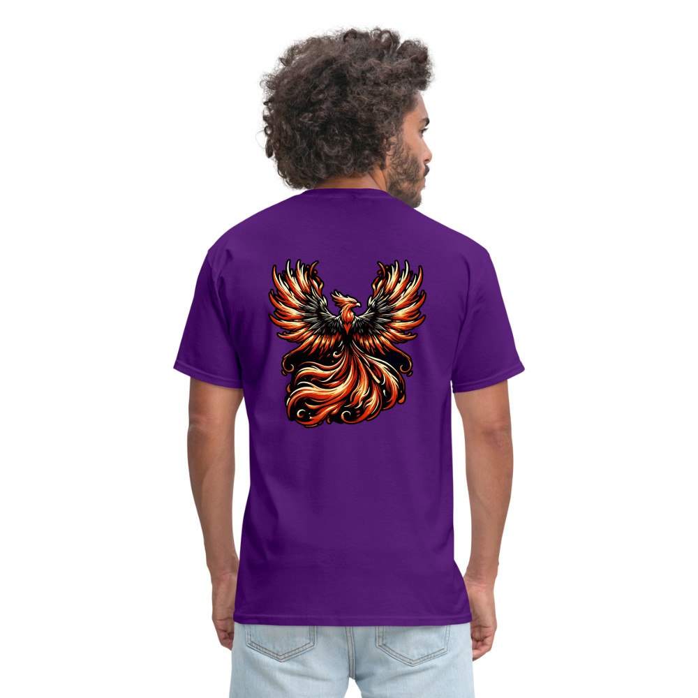 Phoenix Graphic Unisex Classic T-Shirt with Logo - purple