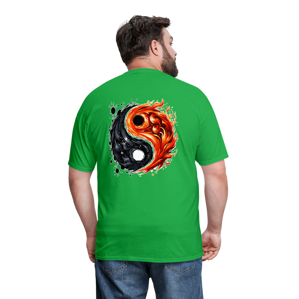 Official Yin and Yang Ink and Ember Unisex Classic T-Shirt with Logo - bright green