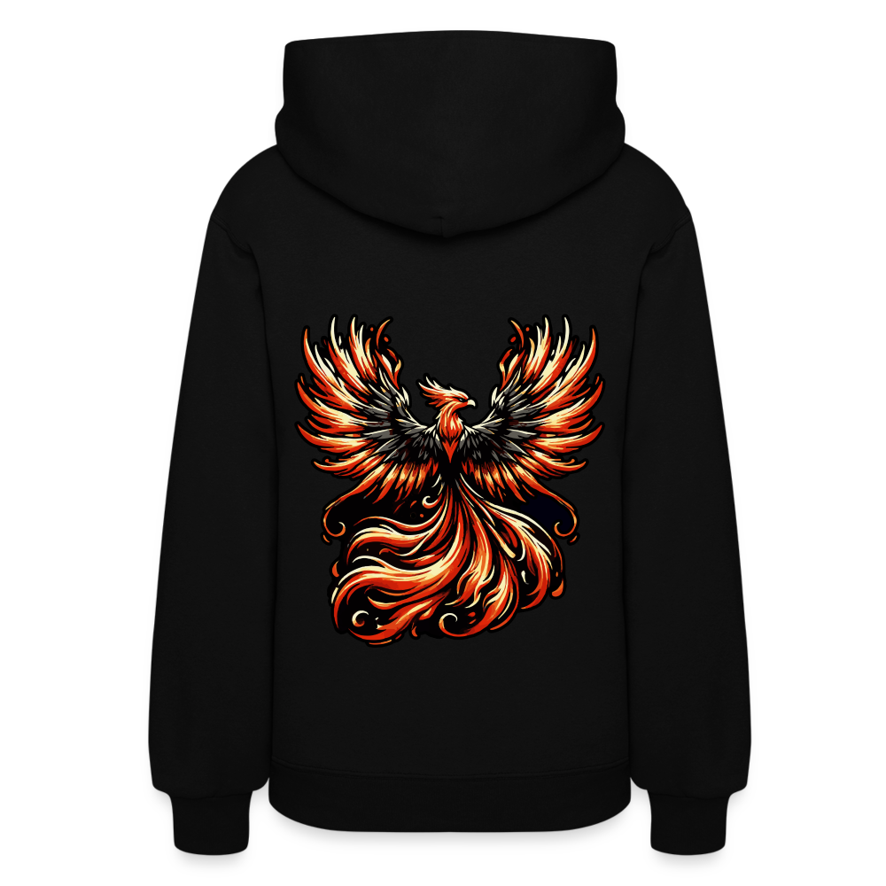 Women's Phoenix Graphic Hoodie with Logo - black