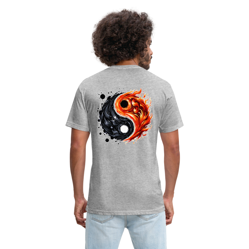 Official Ink and Ember  Yin and Yang Unisex Fitted Cotton/Poly T-Shirt with Logo - heather gray