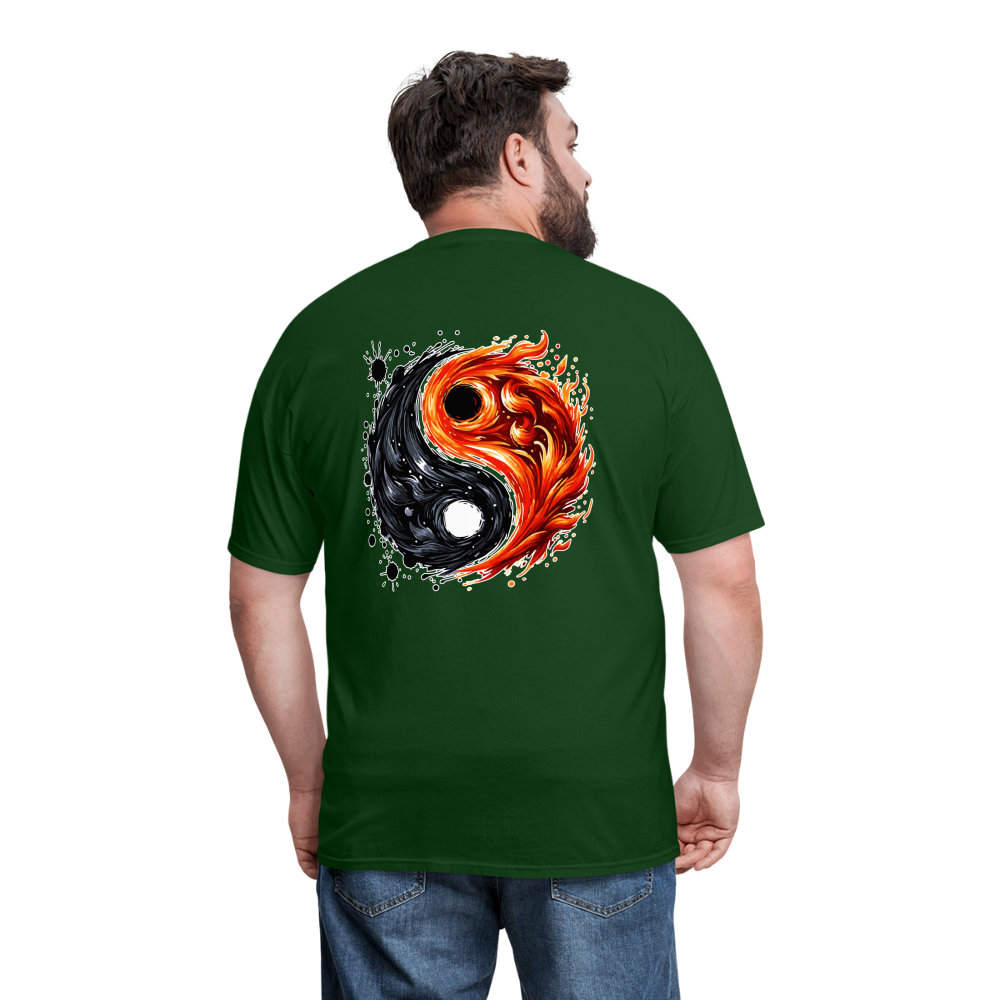 Official Yin and Yang Ink and Ember Unisex Classic T-Shirt with Logo - forest green