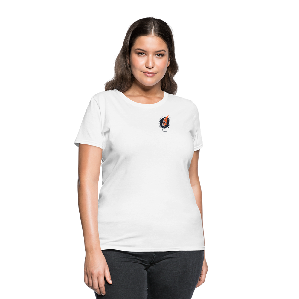 Plain Women's T-Shirt with Logo - white