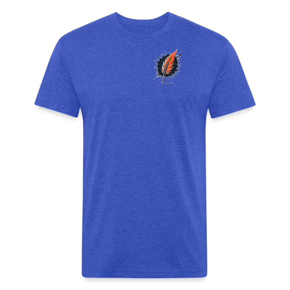 Phoenix Graphic Unisex Fitted Cotton/Poly T-Shirt with Logo - heather royal