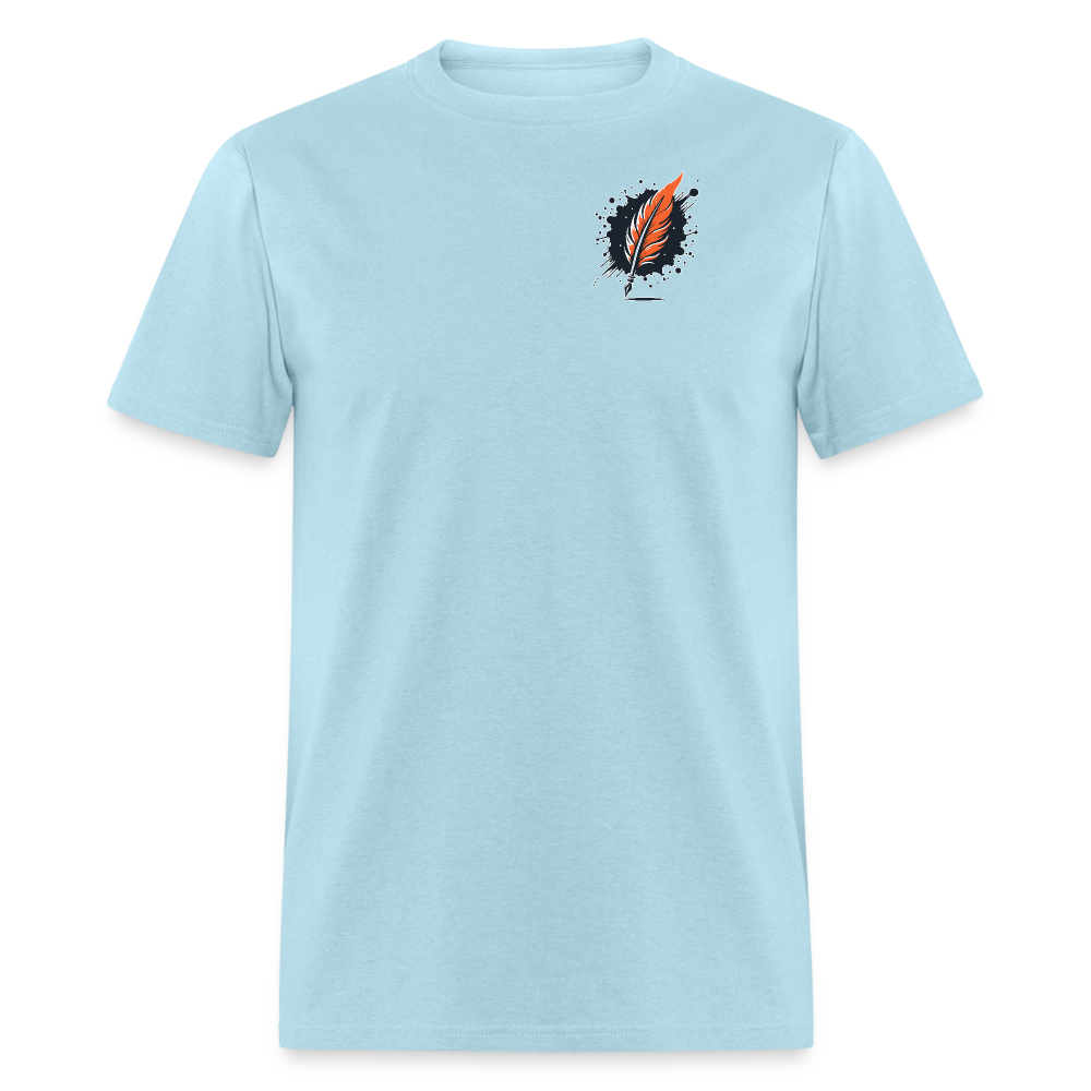 Meadow Graphic Unisex Classic T-Shirt with Logo - powder blue