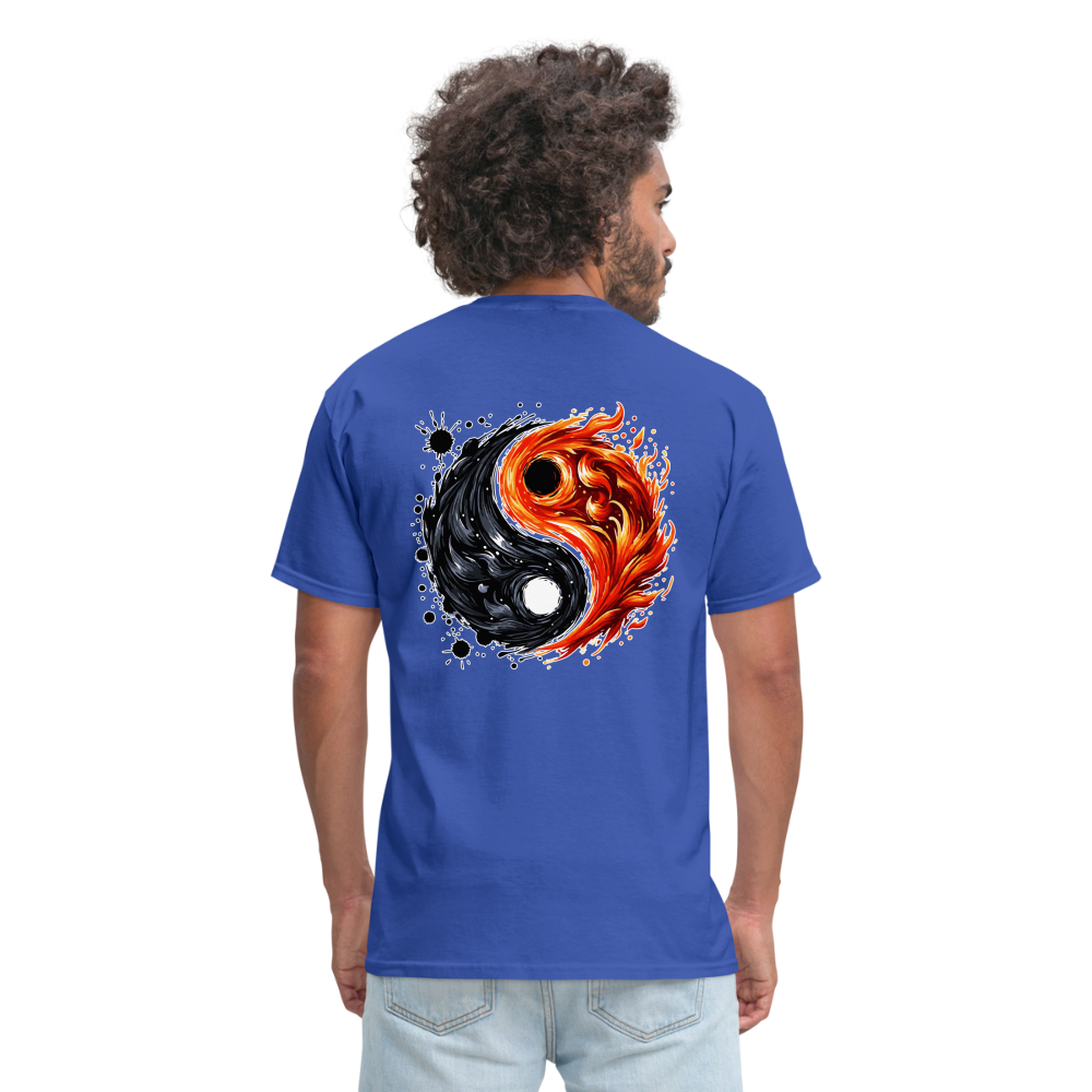 Official Yin and Yang Ink and Ember Unisex Classic T-Shirt with Logo - royal blue