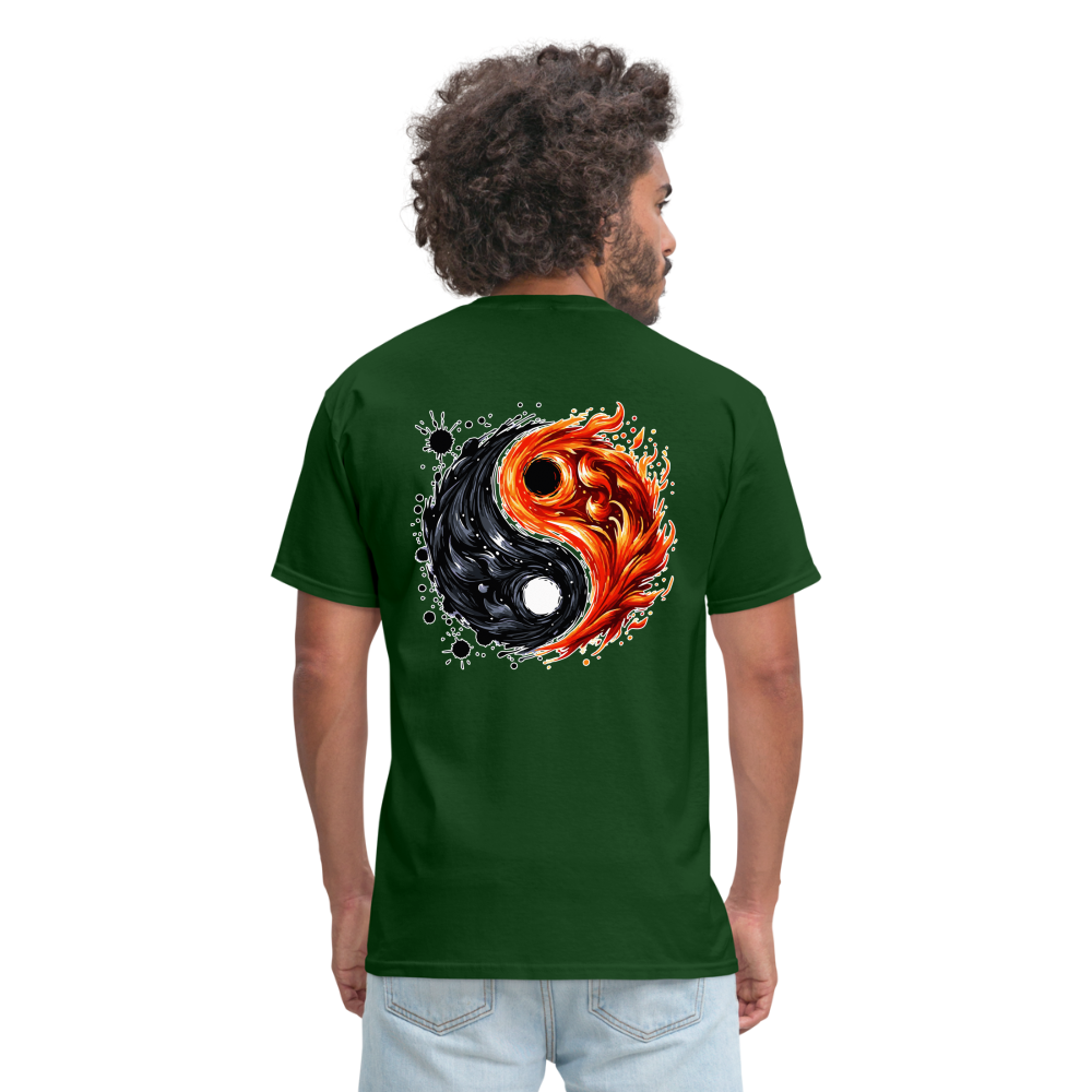 Official Yin and Yang Ink and Ember Unisex Classic T-Shirt with Logo - forest green