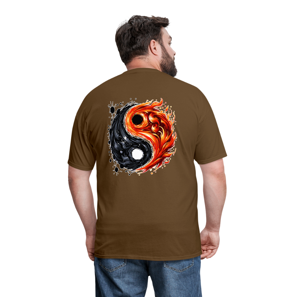 Official Yin and Yang Ink and Ember Unisex Classic T-Shirt with Logo - brown