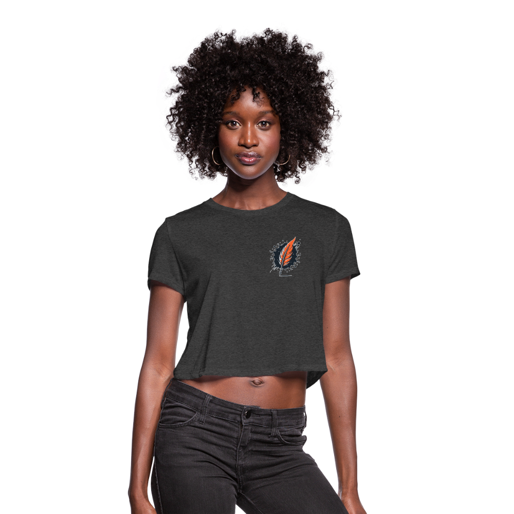 Autumn Leaves: Women's Cropped T-Shirt - deep heather