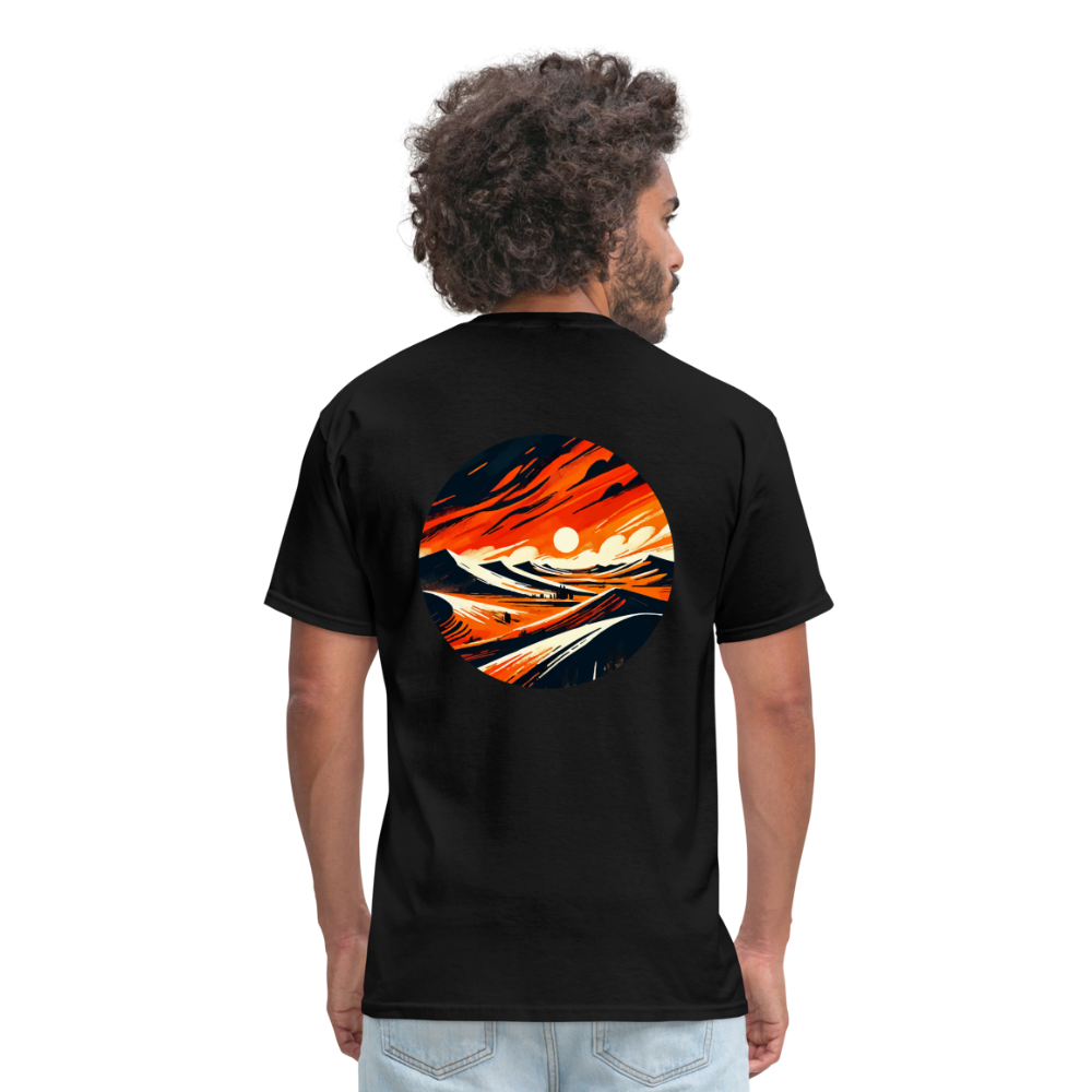 Desert Dunes Unisex Classic T-Shirt with Logo - black