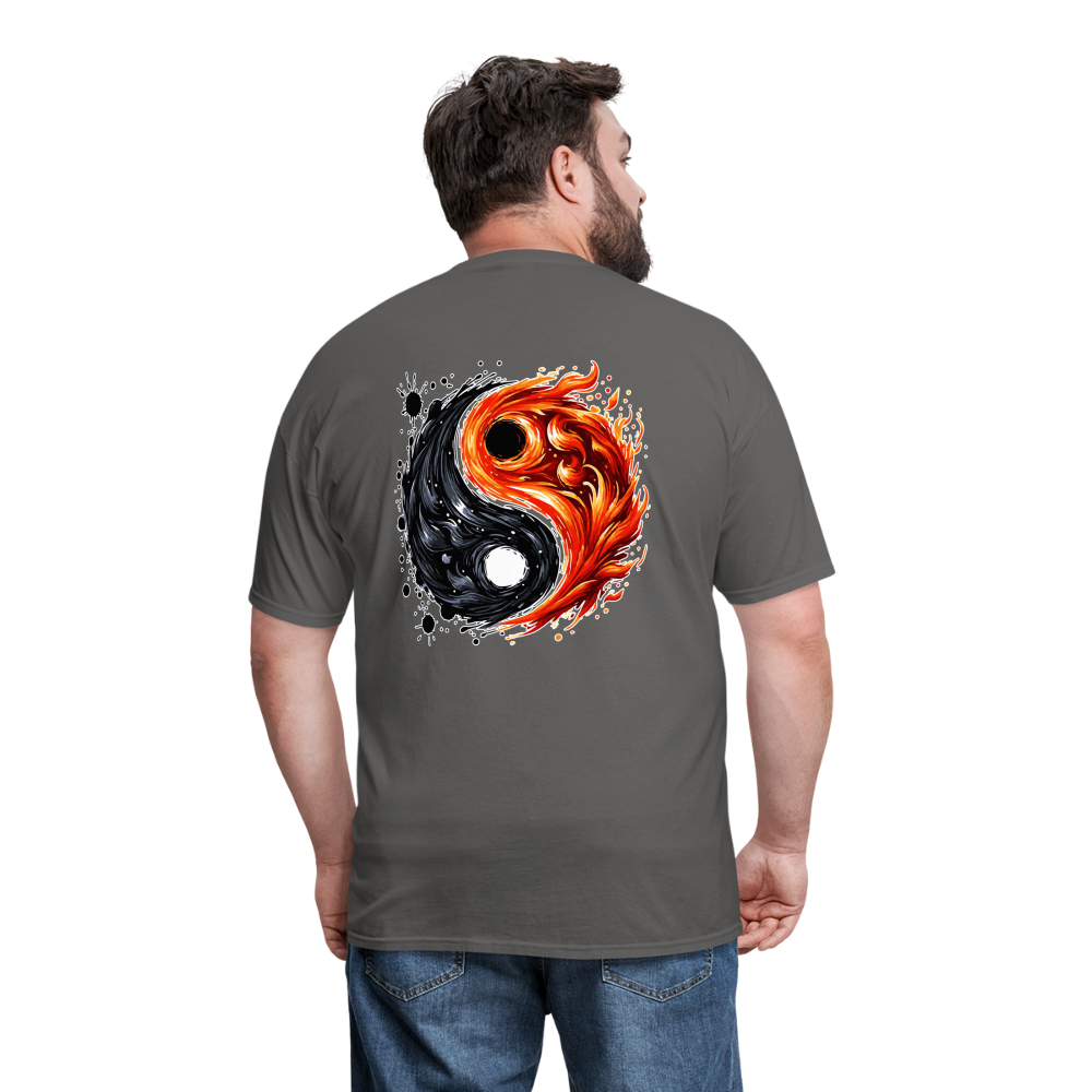 Official Yin and Yang Ink and Ember Unisex Classic T-Shirt with Logo - charcoal