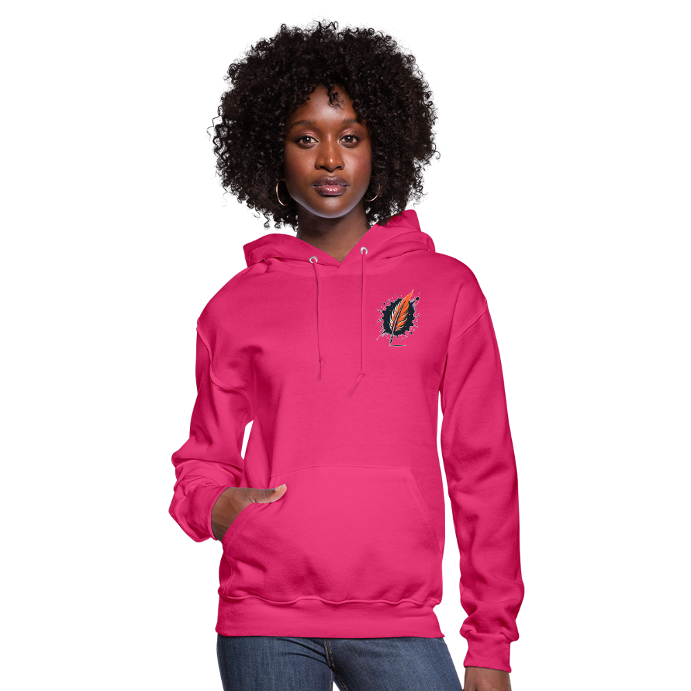 Women's Fine Line Labrador Graphic Hoodie with Logo - fuchsia