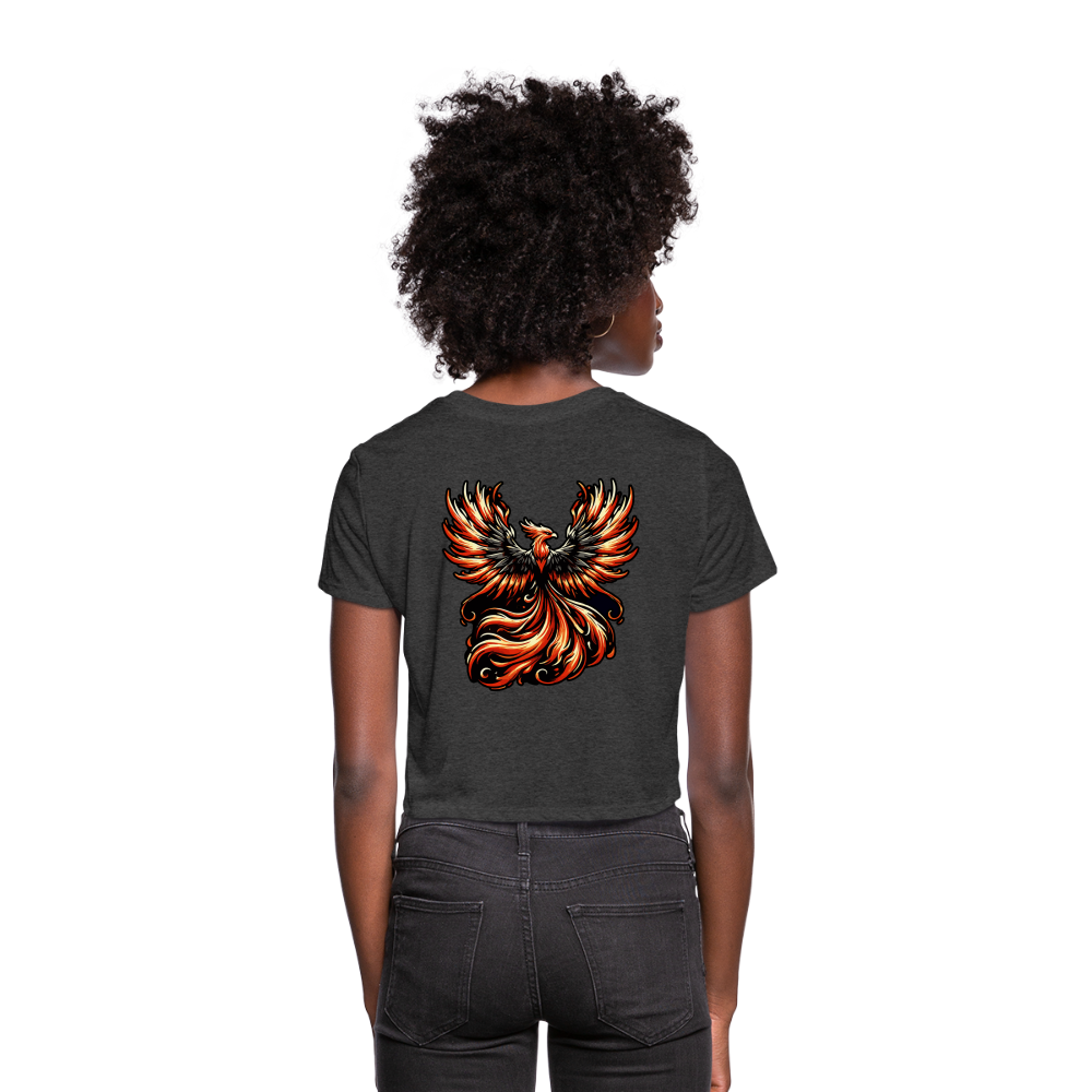 Women's Phoenix Graphic Cropped T-Shirt with Logo - deep heather