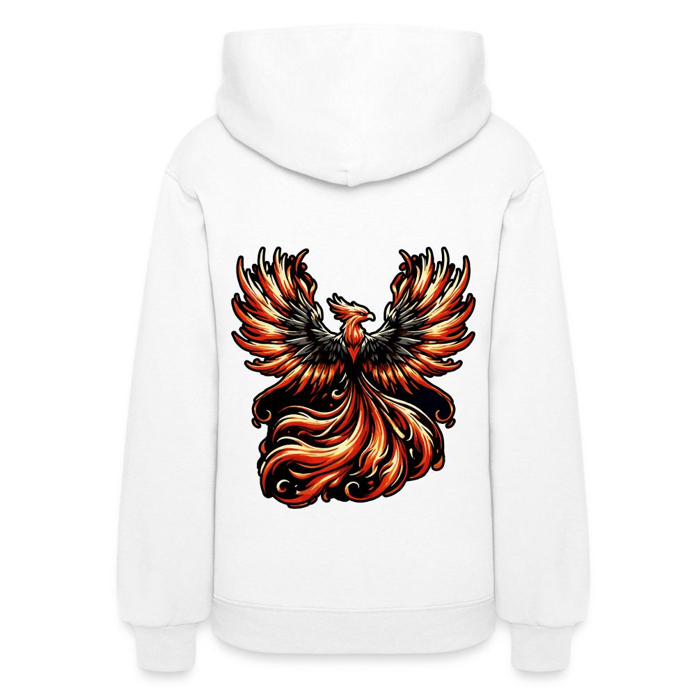 Women's Phoenix Graphic Hoodie with Logo - white