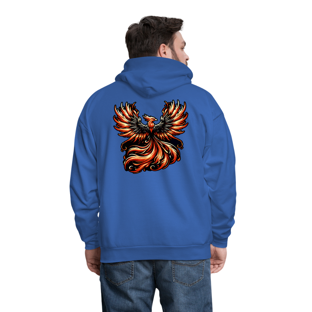 Men's Phoenix Graphic Hoodie with Logo - royal blue