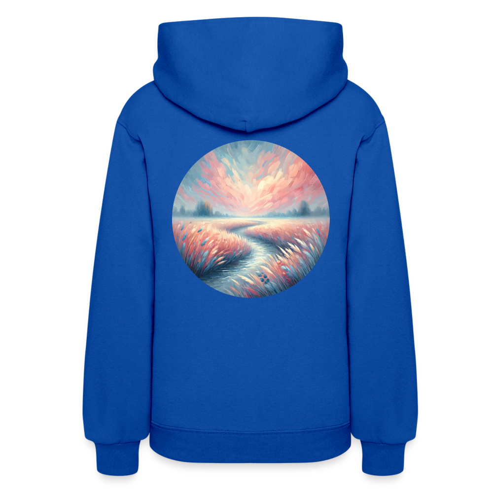 Women's River Meadow Graphic Hoodie with Logo - royal blue