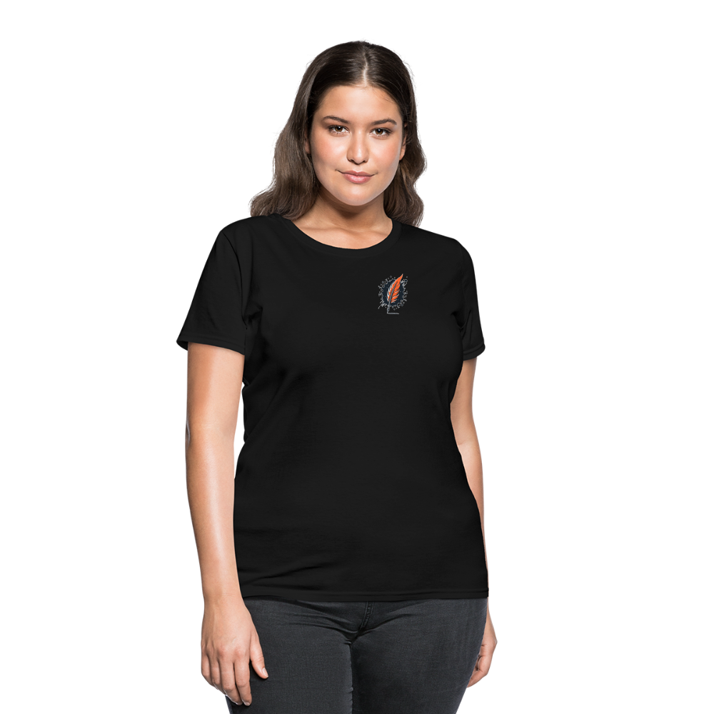 Women's Phoenix Graphic T-Shirt with Logo - black