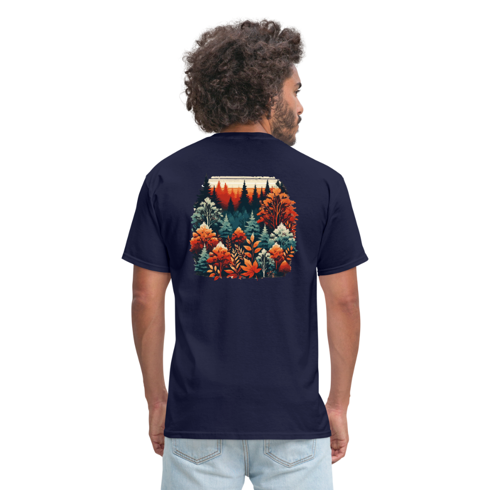 Autumn Leaves: Unisex Classic T-Shirt - navy