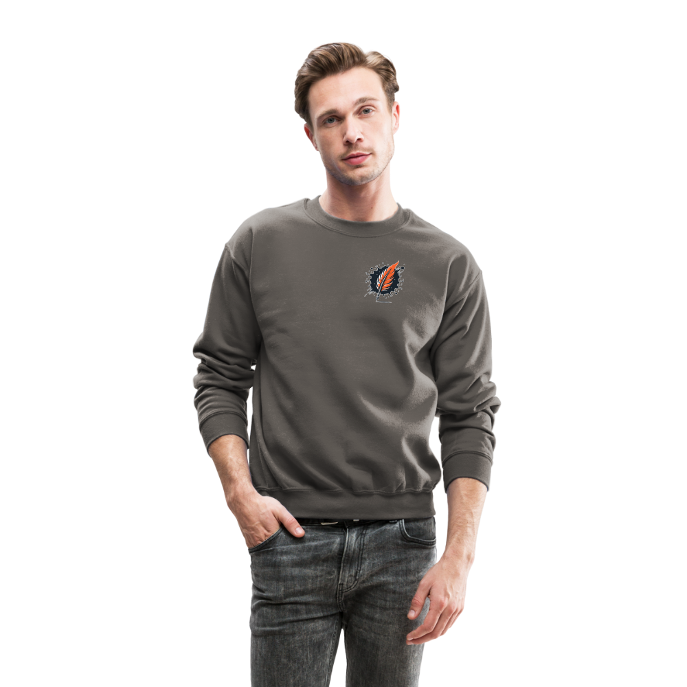 Official Yin and Yang Ink and Ember Company Crewneck Sweatshirt with Logo - asphalt gray