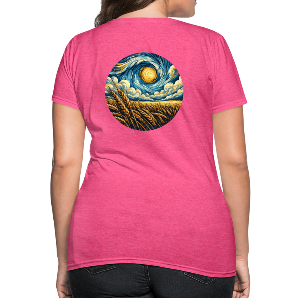 Women's Wheat Field Graphic T-Shirt with Logo - heather pink