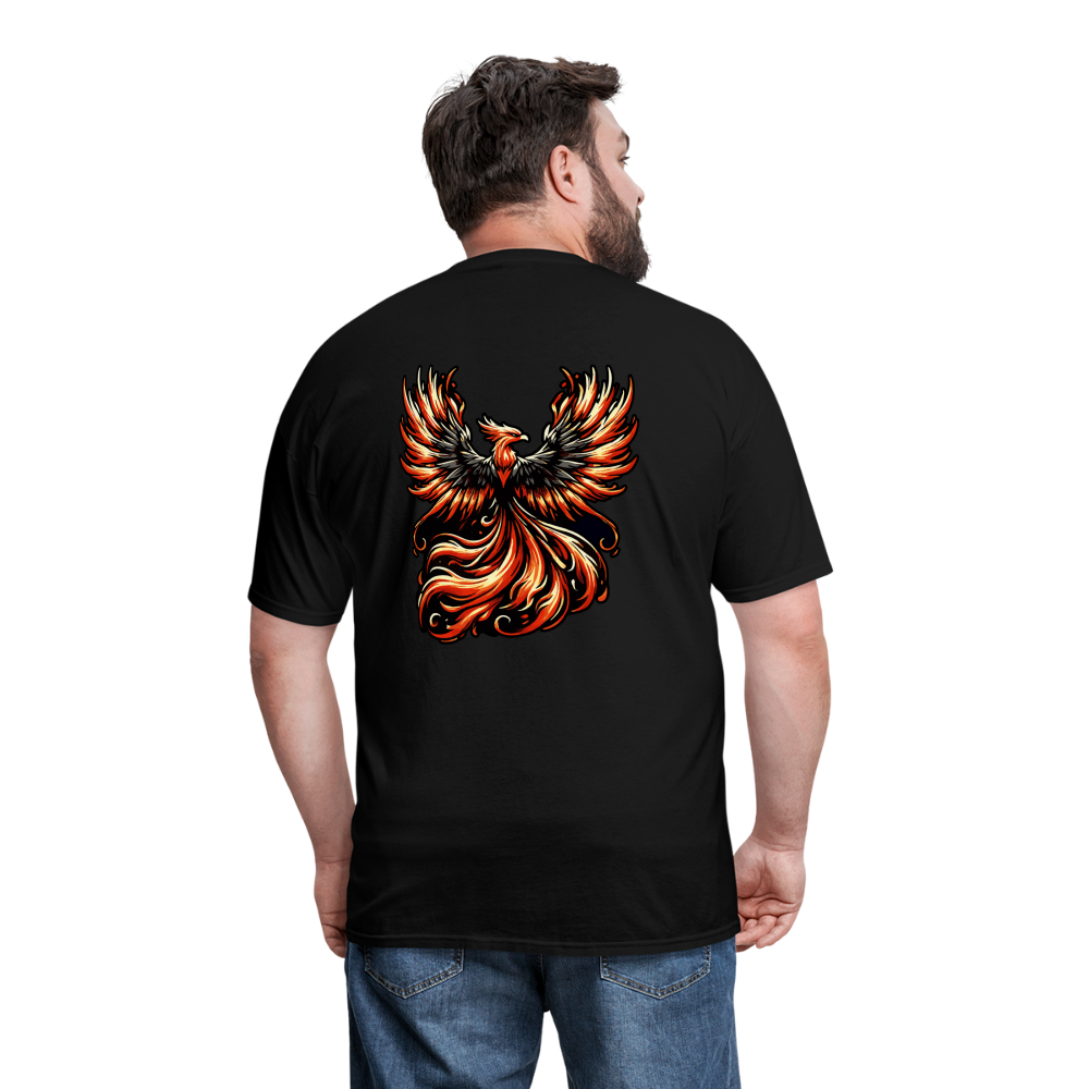 Phoenix Graphic Unisex Classic T-Shirt with Logo - black