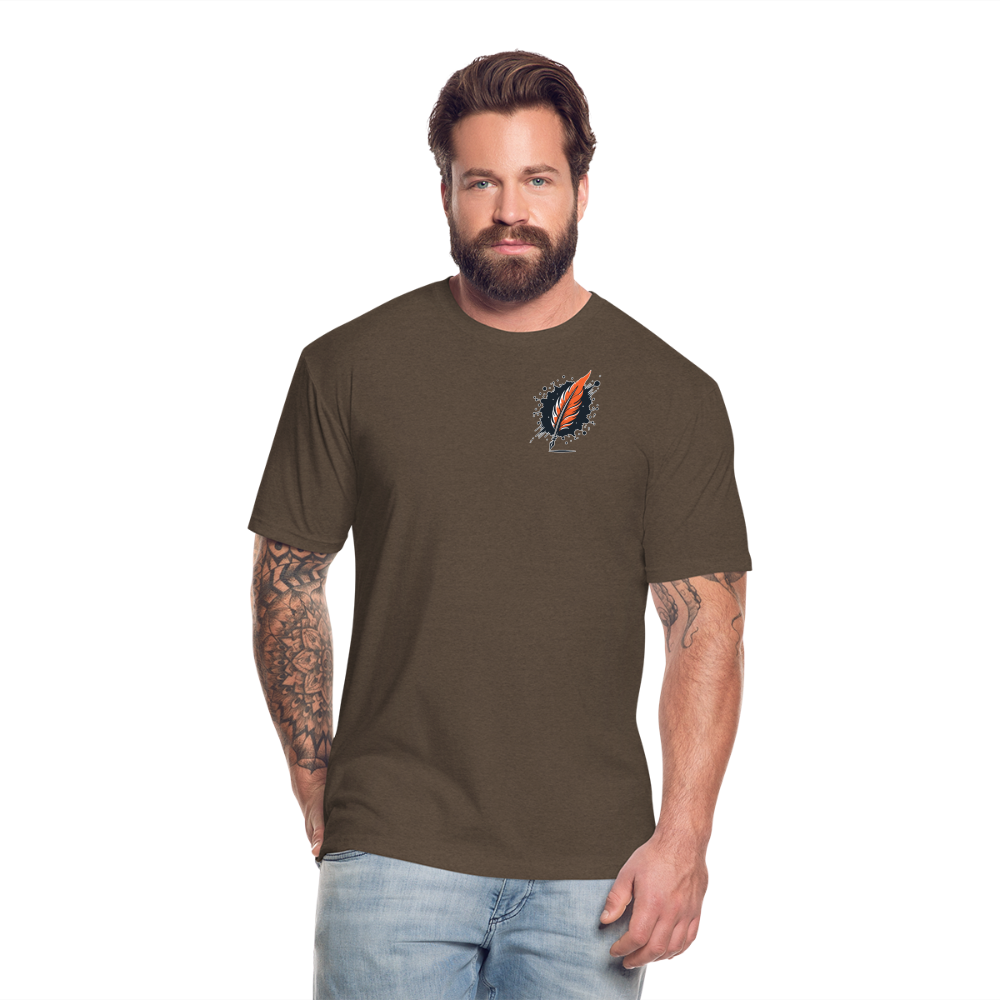 Phoenix Graphic Unisex Fitted Cotton/Poly T-Shirt with Logo - heather espresso