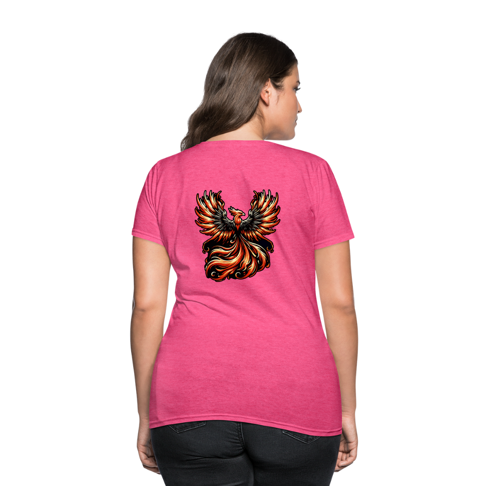 Women's Phoenix Graphic T-Shirt with Logo - heather pink