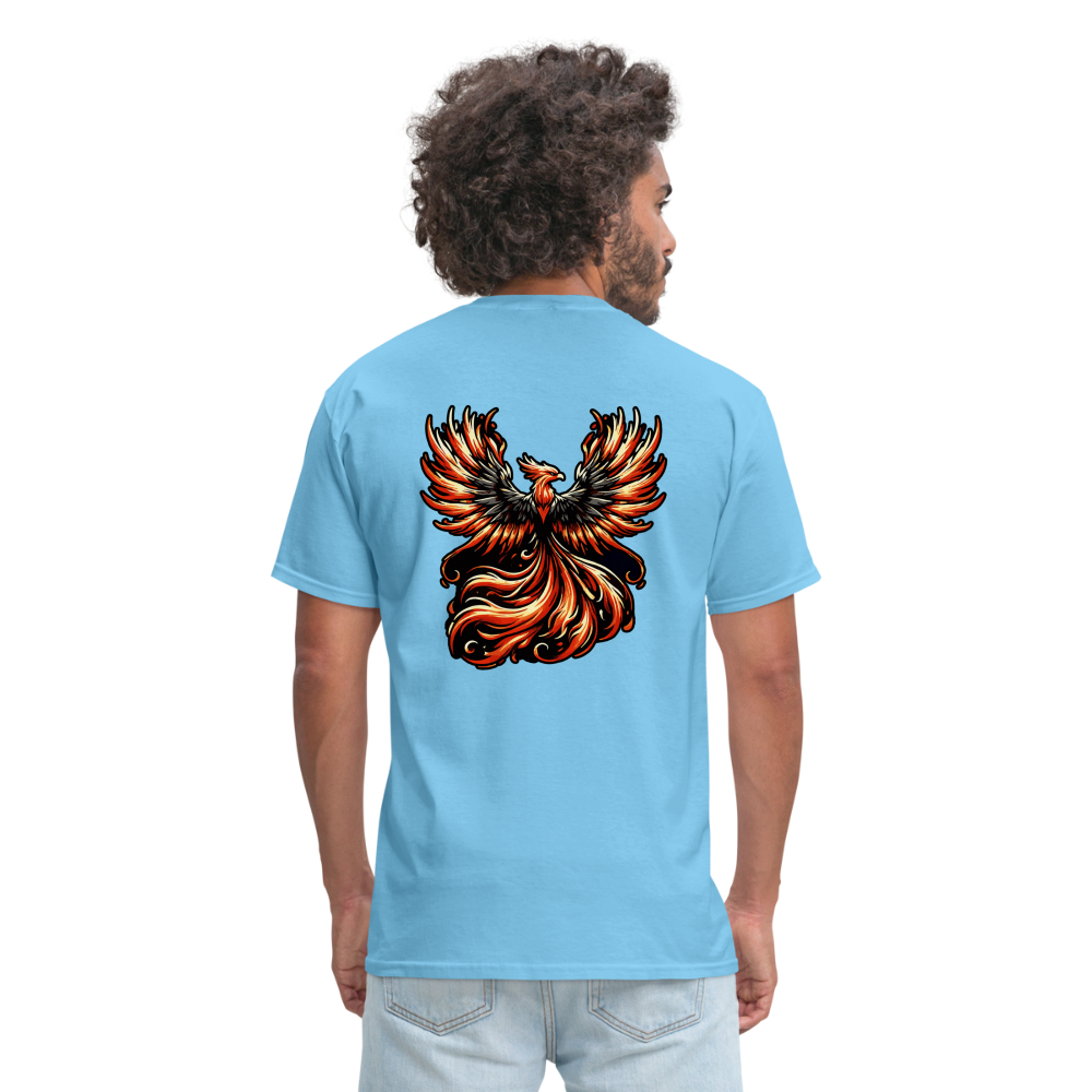 Phoenix Graphic Unisex Classic T-Shirt with Logo - aquatic blue