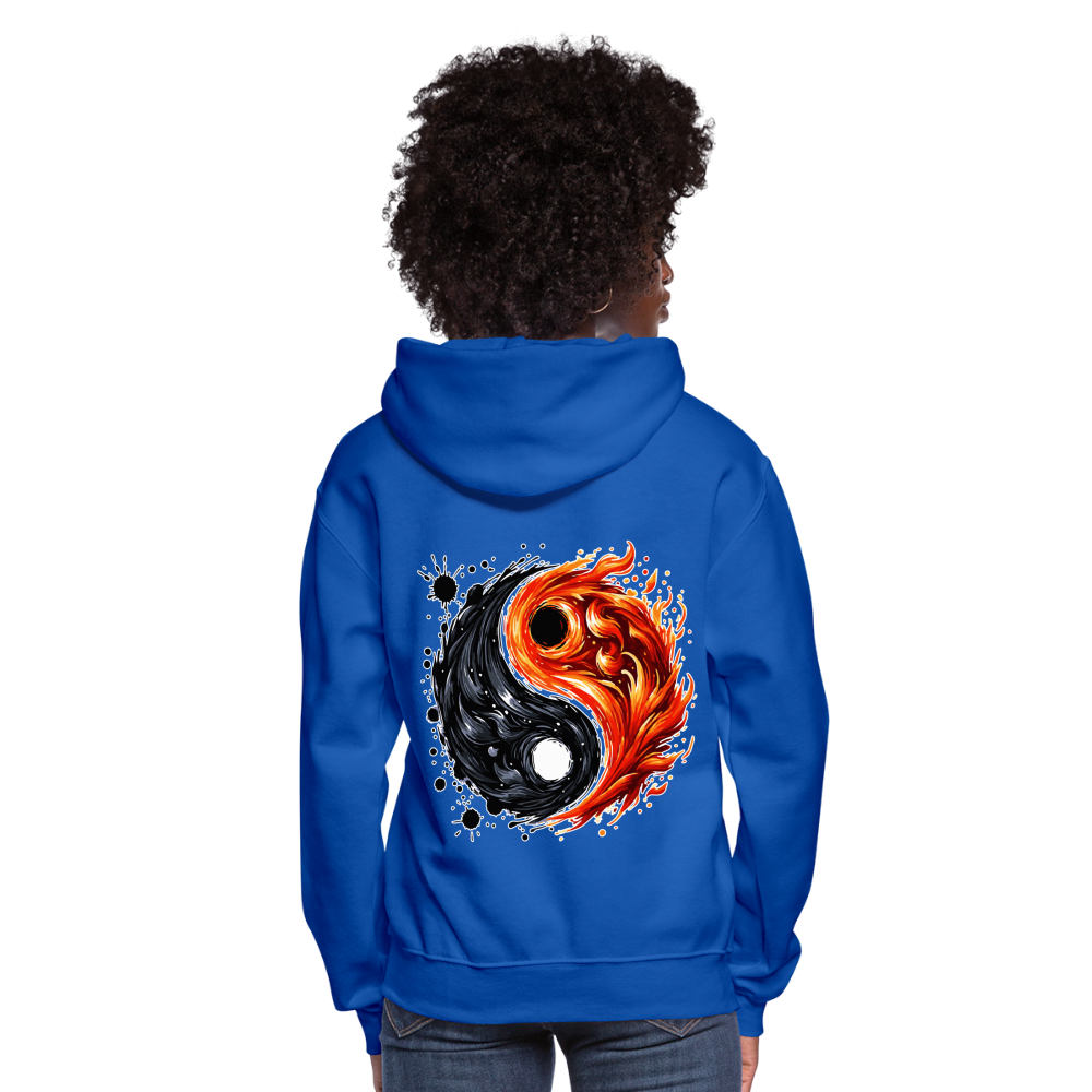 Women's Official Ink and Ember  Yin and Yang Hoodie with Logo - royal blue