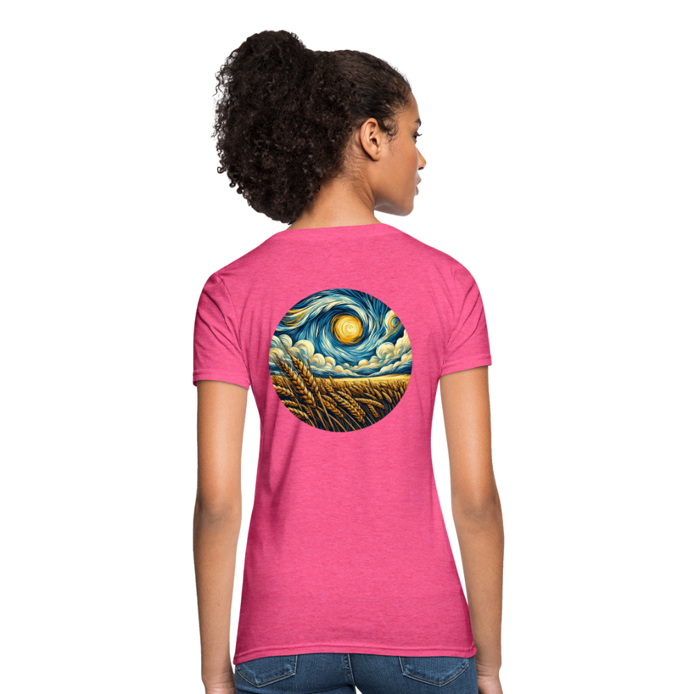 Women's Wheat Field Graphic T-Shirt with Logo - heather pink