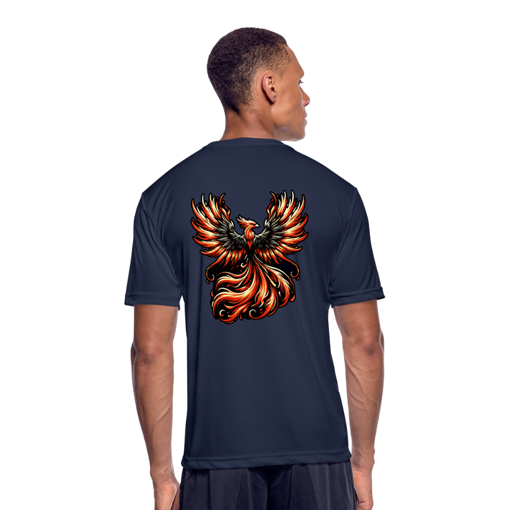 Men’s Phoenix Graphic Moisture Wicking Performance T-Shirt with Logo - navy