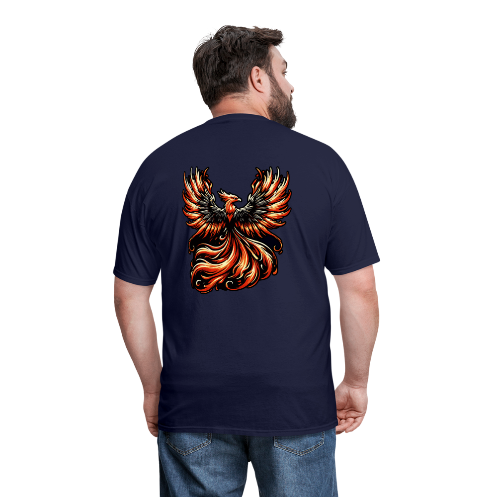 Phoenix Graphic Unisex Classic T-Shirt with Logo - navy