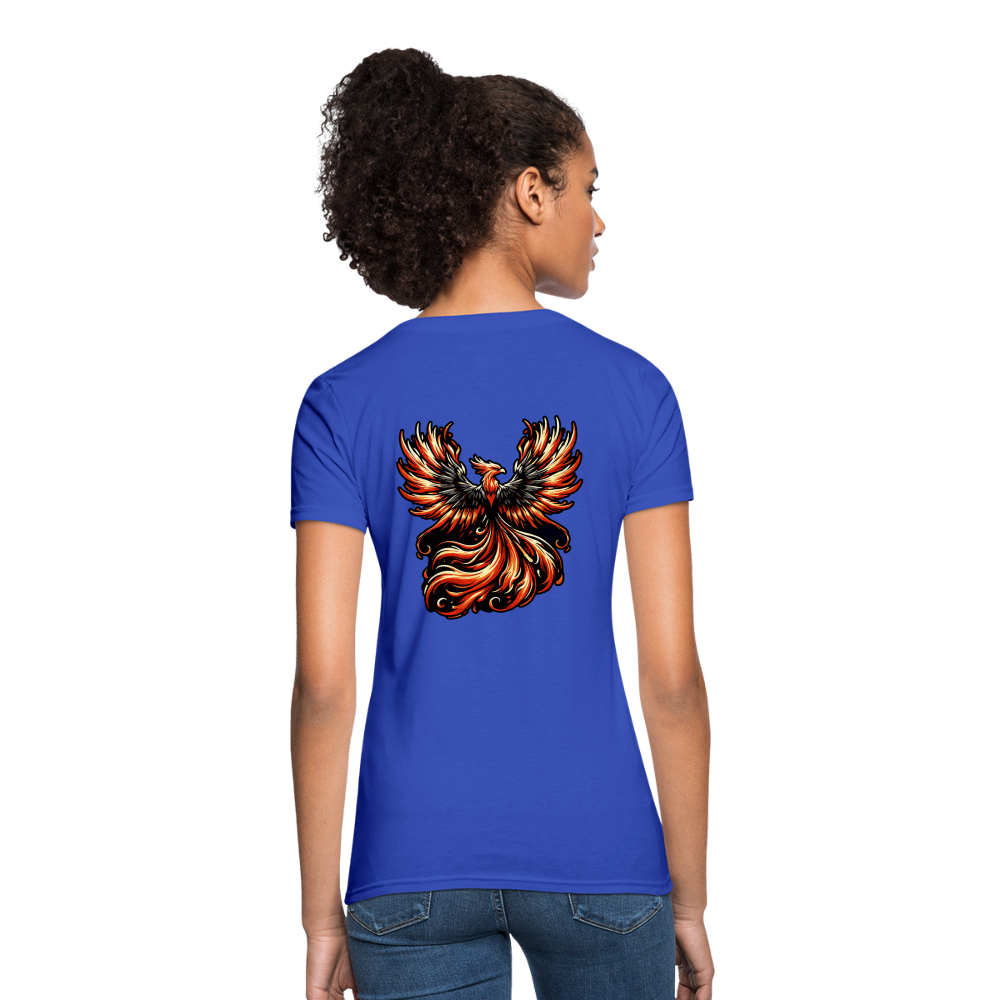 Women's Phoenix Graphic T-Shirt with Logo - royal blue