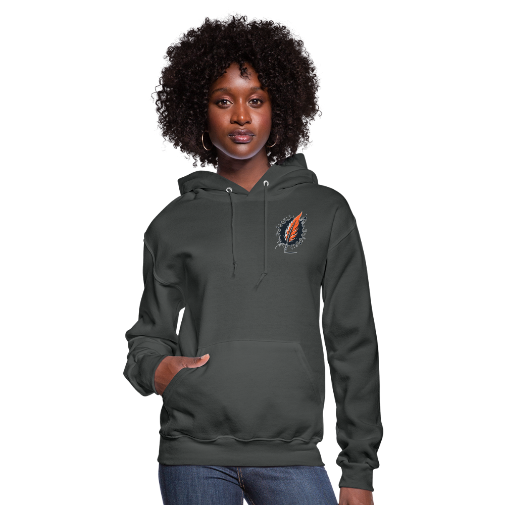 Women's Australian Shepherd Prairie Graphic Hoodie with Logo - asphalt