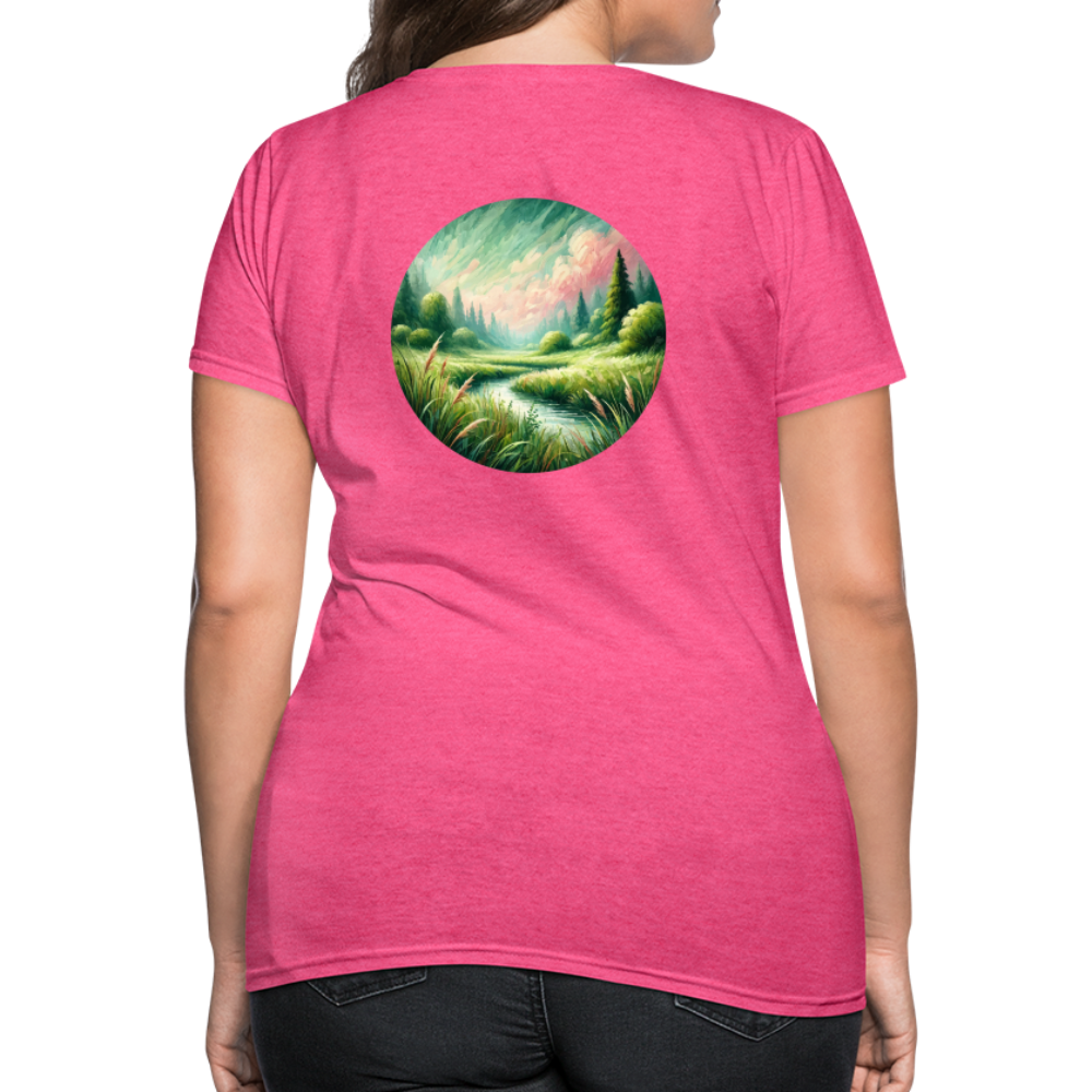 Women's Meadow Graphic T-Shirt with Logo - heather pink