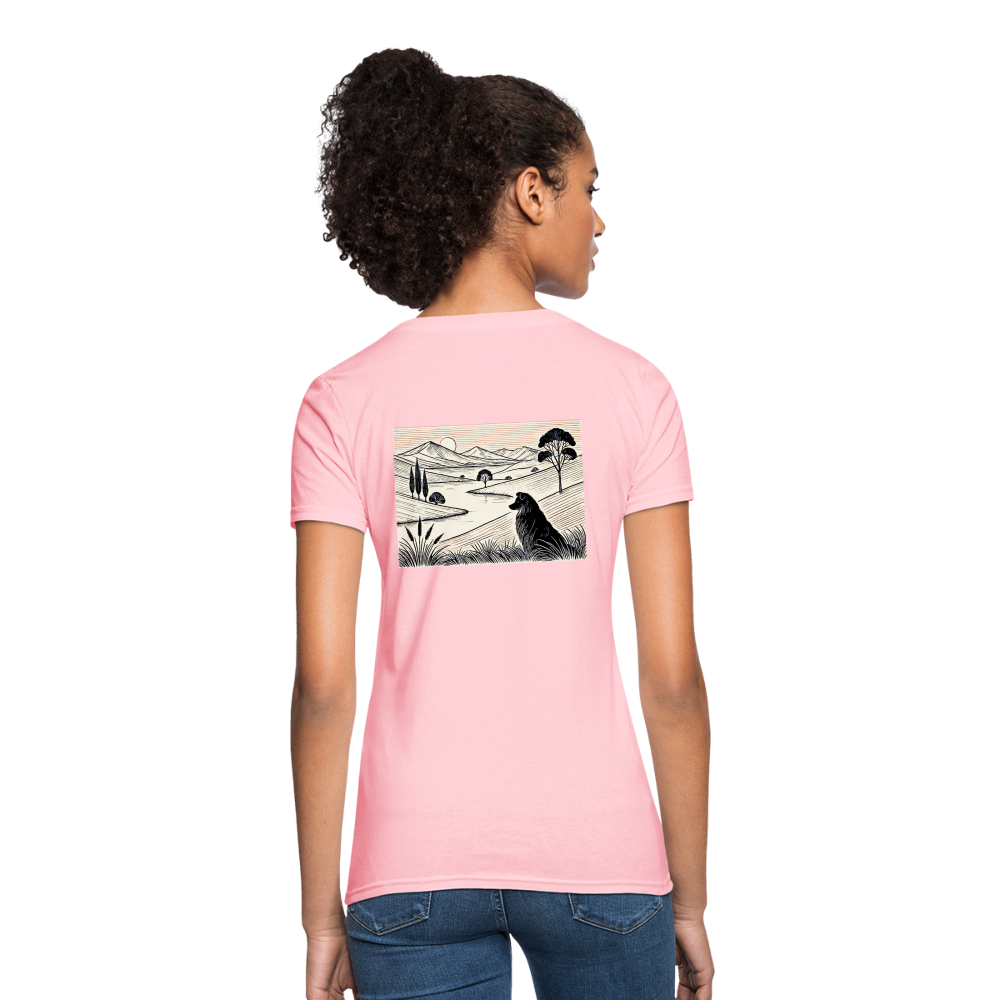 Women's Australian Shepherd Prairie T-Shirt with Logo - pink