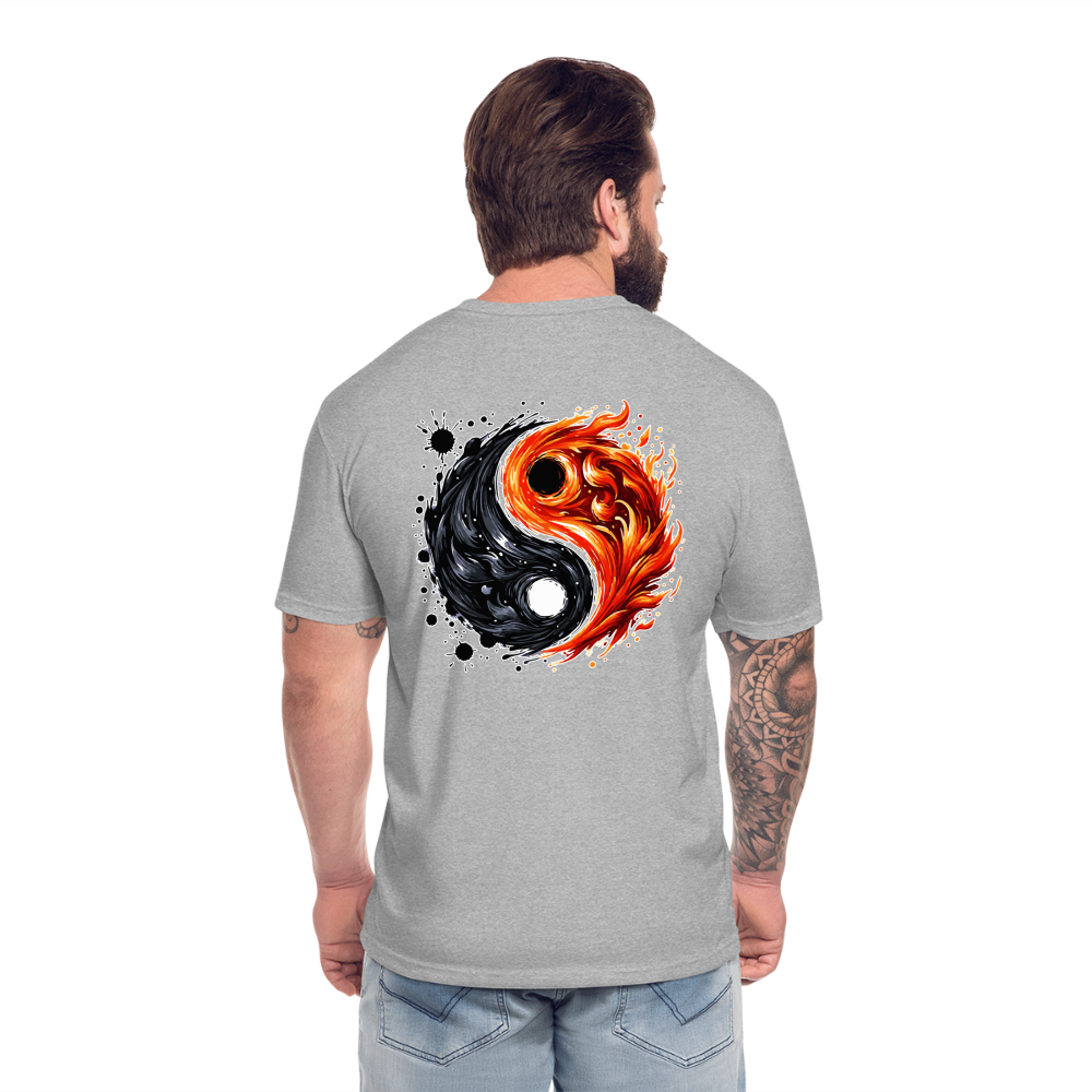 Official Ink and Ember  Yin and Yang Unisex Fitted Cotton/Poly T-Shirt with Logo - heather gray