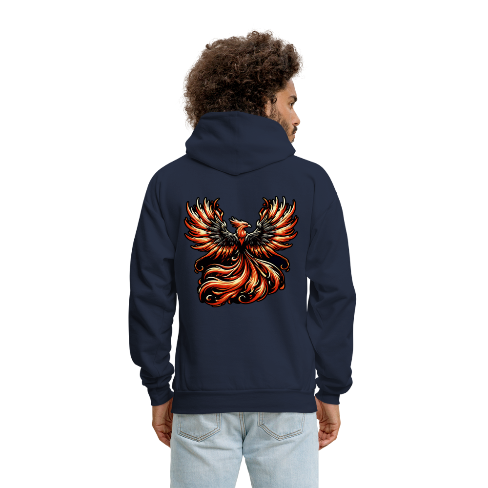 Men's Phoenix Graphic Hoodie with Logo - navy