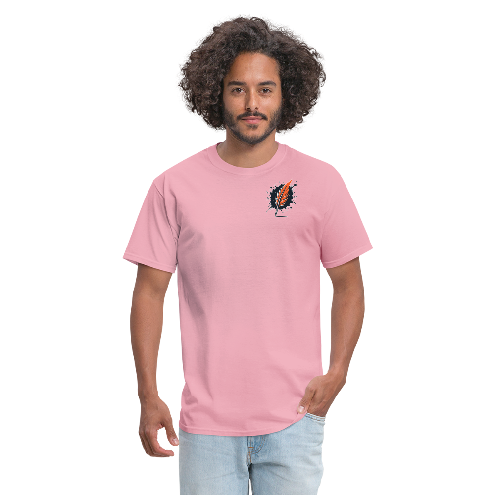 Fine Line Labrador Graphic Unisex Classic T-Shirt with Logo - pink