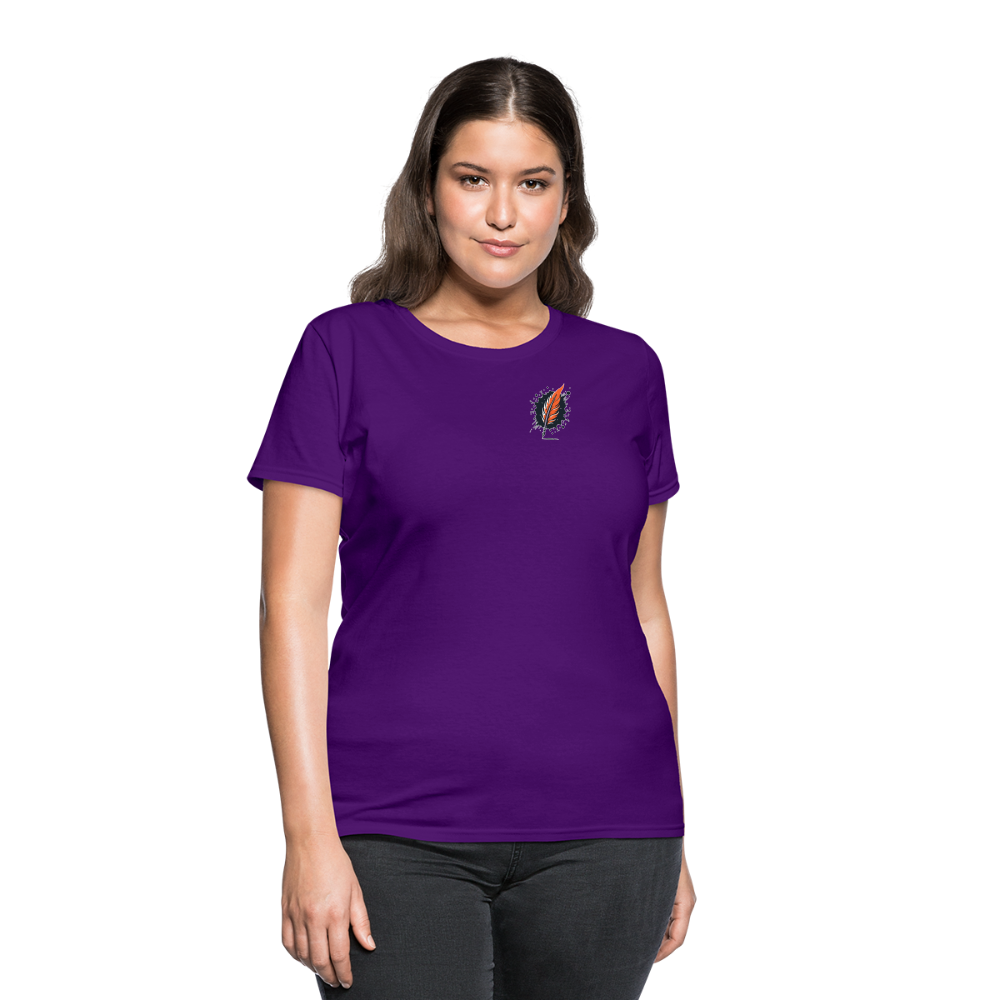 Plain Women's T-Shirt with Logo - purple