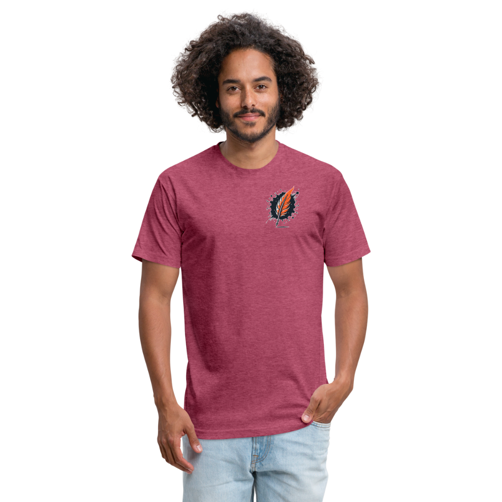 Phoenix Graphic Unisex Fitted Cotton/Poly T-Shirt with Logo - heather burgundy