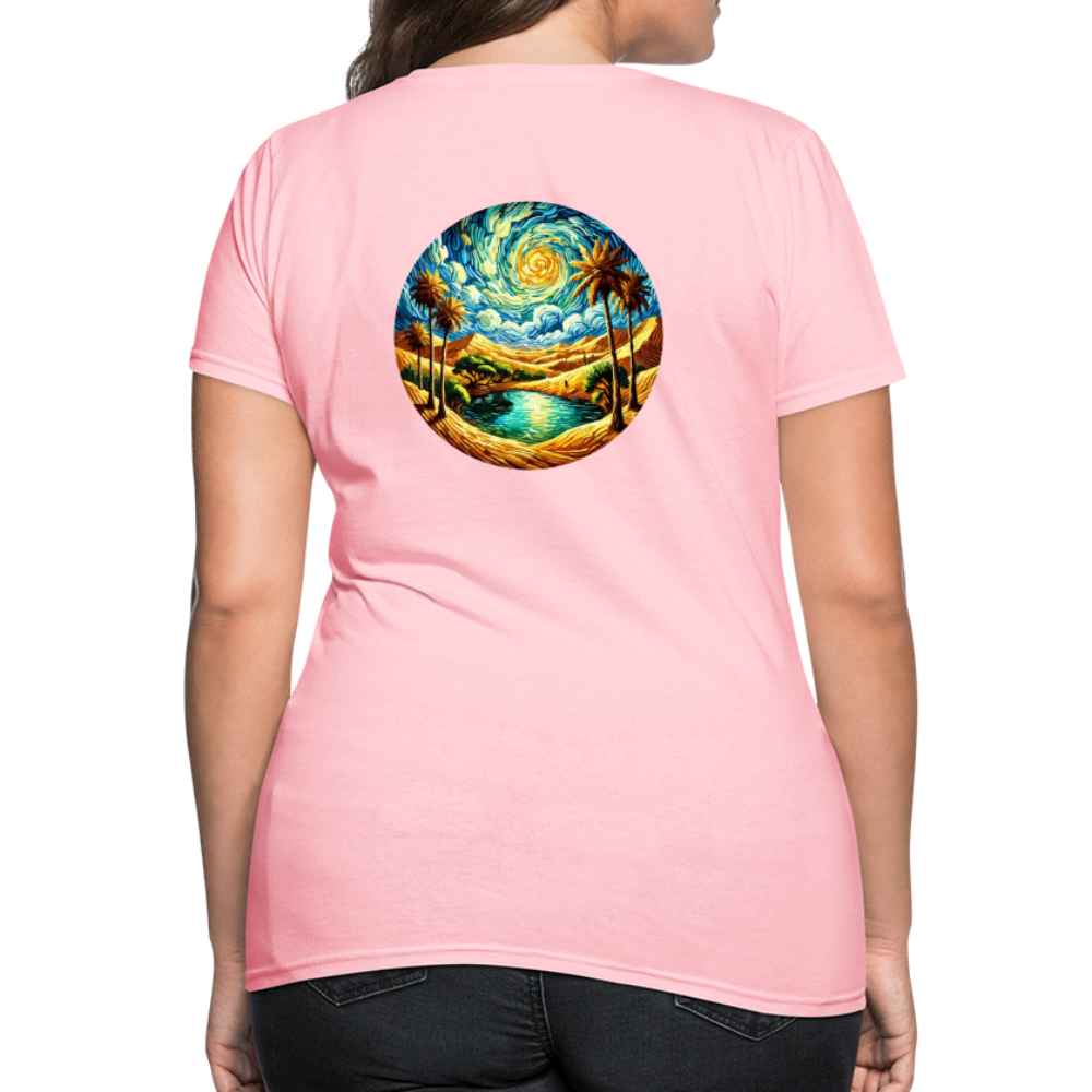 Women's Desert Oasis T-Shirt with Logo - pink