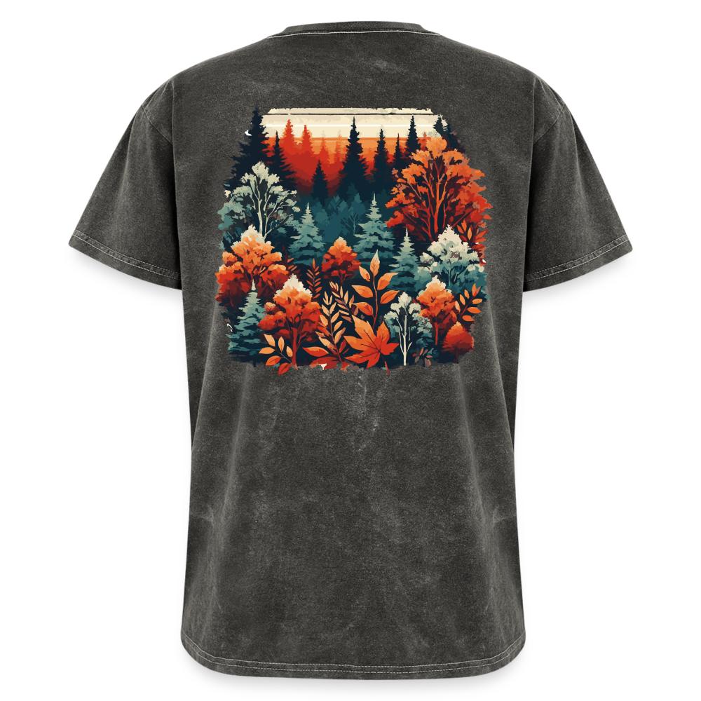 Autumn Leaves: Mineral Wash T-shirt - mineral charcoal gray