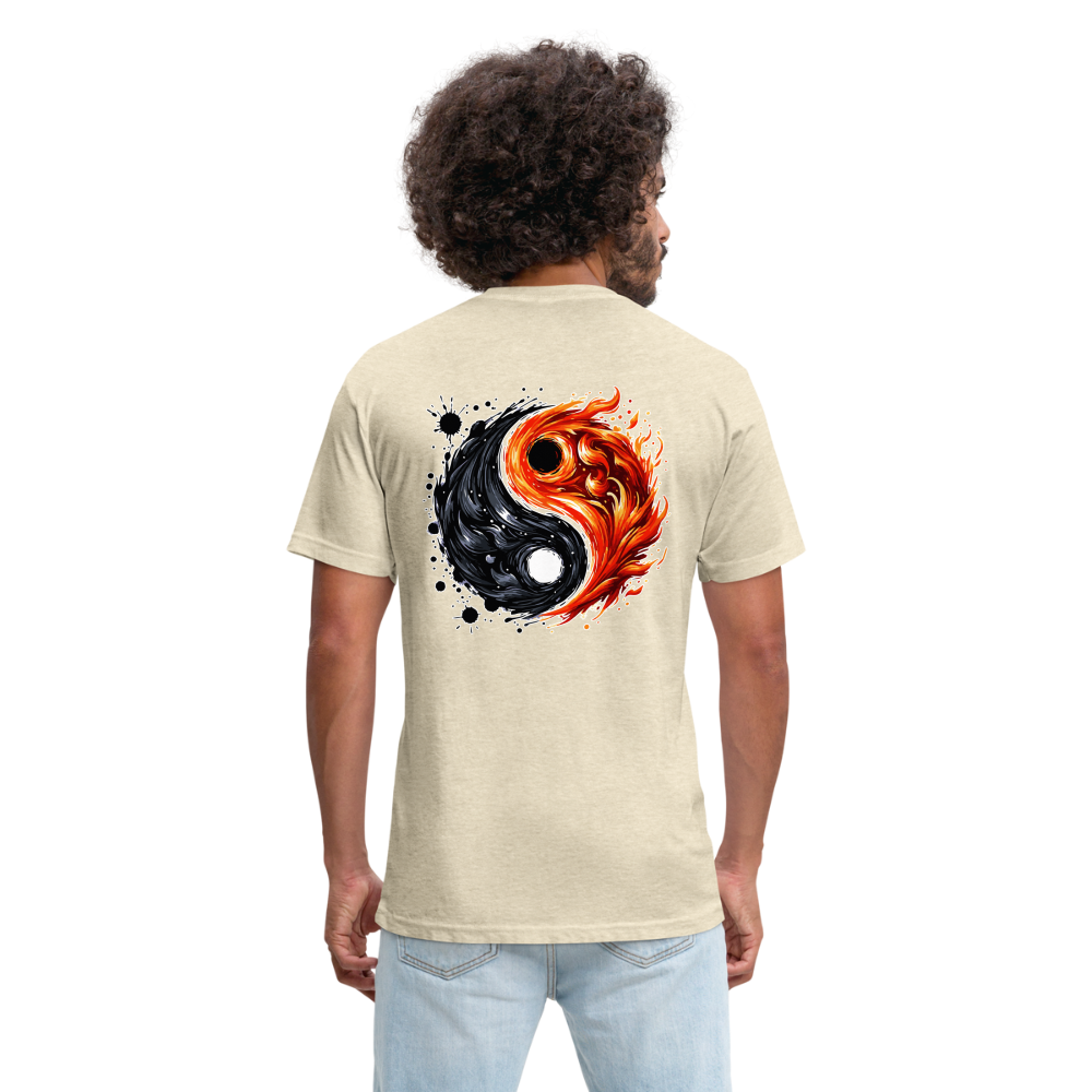 Official Ink and Ember  Yin and Yang Unisex Fitted Cotton/Poly T-Shirt with Logo - heather cream