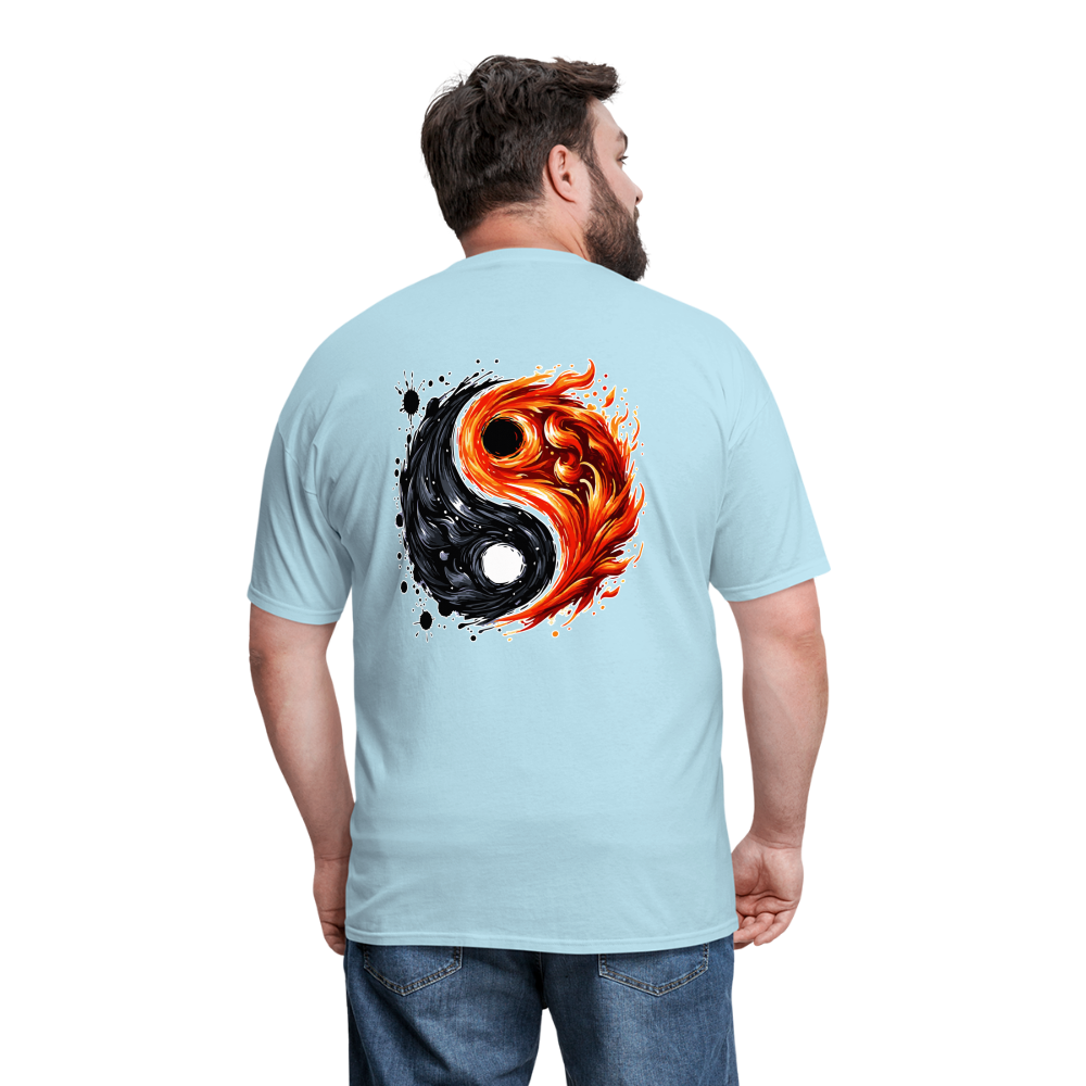 Official Yin and Yang Ink and Ember Unisex Classic T-Shirt with Logo - powder blue